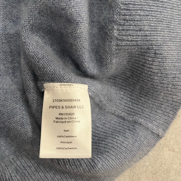 [XL]Veronica Beard Nelia Heather Blue Crewneck 100 Cashmere Sweater - Picture 11 of 13